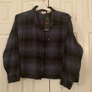 Levi's Cropped Flannel Shirt (NWT)